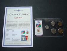 TOP Namibia Kursmünzensatz im Plastikfolder + Zertifikat! Das Geld der Welt! MDM