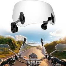 Motorcycle Universal 37cm Windshield Extension Adjustable Clip Wind Deflector Sp