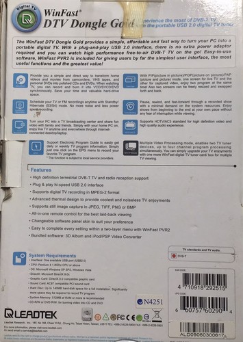 Leadtek Digital Tv Dongle - Picture 2 of 3