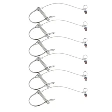 Steel Quick Release Hitch Pin with Tether, 3/8" x 2-3/4", 6 Pcs