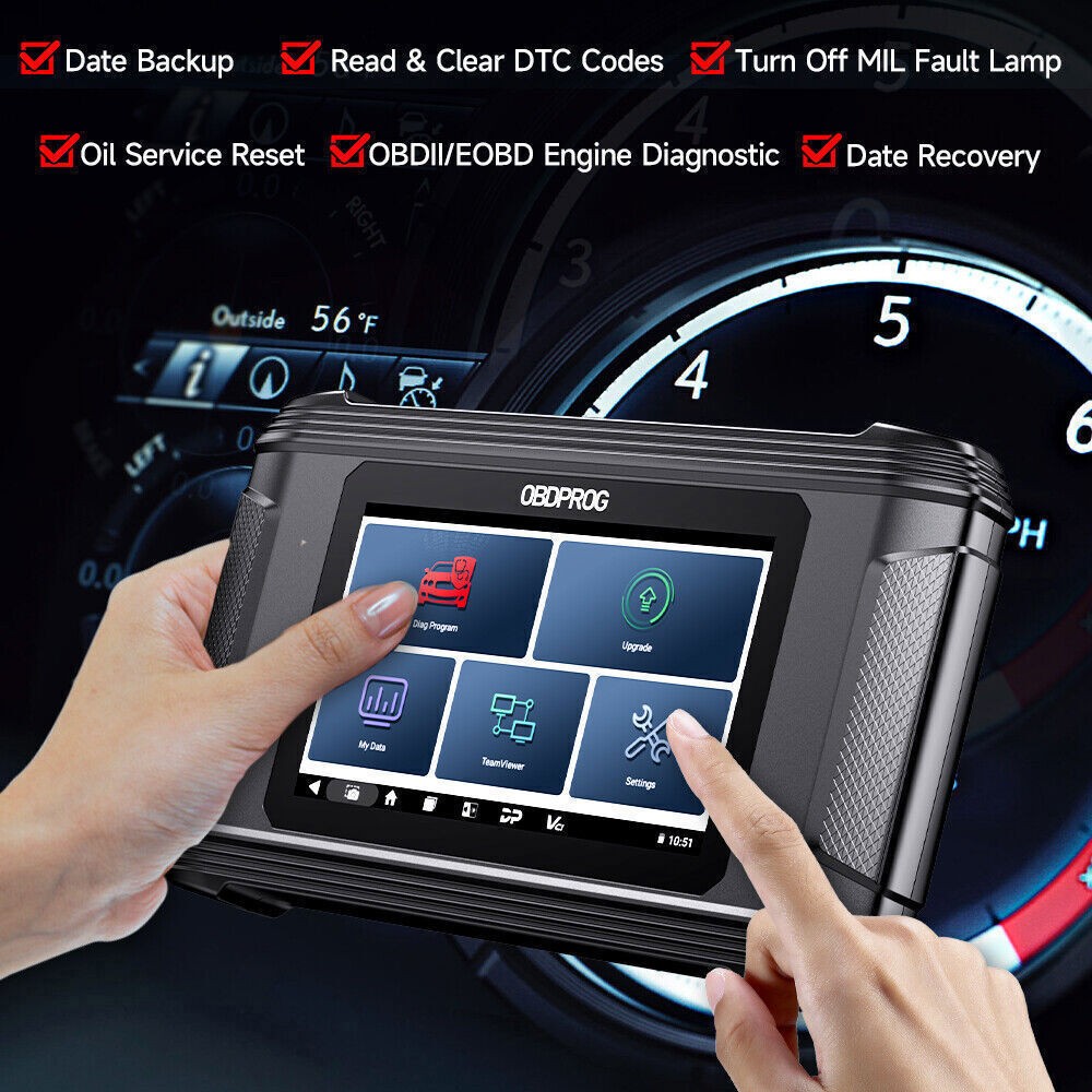 OBDPROG M500 Mileage Odometer Correction Diagnostic Oil Reset Tool For FORD/GM