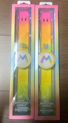 USJ Invincible Mario Anniversary Power Up Band Set of 2 Super