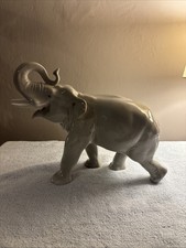VINTAGE PORCELAIN USSR LOMONOSOV "STANDING ELEPHANT" FIGURINE 