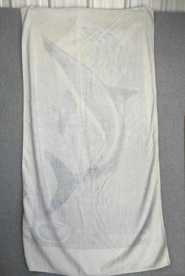 Винтажный океан спрей центр для сохранения морской акулы пляж полотенце графика - Изображение 4 из 4