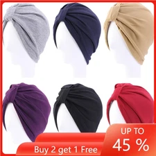 Muslim Women Chemo Cap Turban Hijab Hat Hair Loss Bonnet Headscarf Wrap Indian