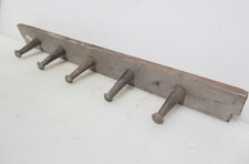 Vintage Wooden Coat Rack Hooks Hat Hangers Old Wood Farm Pine Rustic 26"W