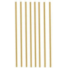 8 PC Brass round Stock Lathe Bar Stock Kit Stock Solid Bras S Rod 1/8 Inch in D