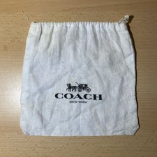 Coach small 8x8 cotton drawstring dustbag for jewelry, charms, key fobs, etc.