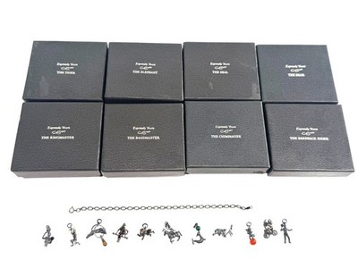 Expressly Yours Circus Charm Bracelet Sterling Silver 12 Charms 8 Boxes Animals