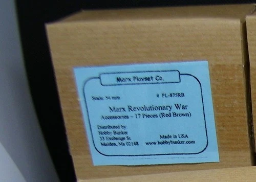 Marx Playset Co. Miniature Furniture PL-875RB  Revolutionary War Accessories