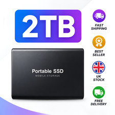 2TB External Hard Drive SSD Disk Memory Storage USB 3.0 HDD for PC Laptop Phone