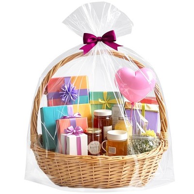 20 PCS Extra Large Easter Cellophane Bag Clear Gift Basket Wrap 40x50 Inch