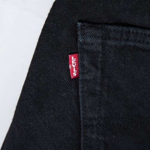 Levis 501 Jeans Mens W32 L30 Black Premium Denim Original Regular Straight Dark - Picture 8 of 12