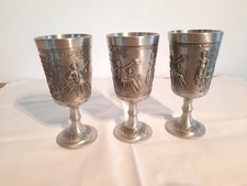 3 Weinbecher von Frieling Zinn, Made in Germany, sehr gut erhaltener Zustand