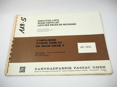 Original ZF APL-3054 Planetenlenkachse Ersatzteilliste Fendt Deutz IHC Parts Lis
