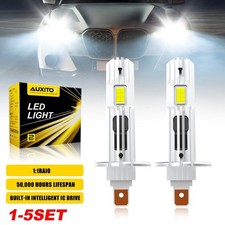 H1 Led Headlight Bulbs Conversion Kit Hilow Beam 60w 10000lm 6500k Super White