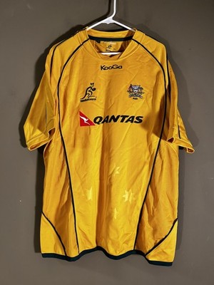 Kooga Wallabies Mens Australian Rugby Jersey Shirt Gold Size 3XL Qantas Football