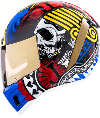 icon airmada lucky lid 2 helmet Domain Full Face Bluetooth 4 Red  HelmetCountry.com internal Dropshield $270.00 Icon Airmada Lucky Lid