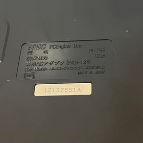 NEC PC Engine DUO Console System PI-TG8 Tested Black W/AC Adapter, Controller