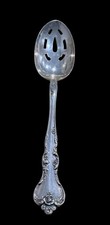 Savannah-Reed  Barton Sterling Pierced Table Serving Spoon-8 1/2" 82 Grams