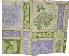 Flannel Back Vinyl Tablecloth 52"x90" Oblong, BUTTERFLIES FLOWERS BOXES, AP