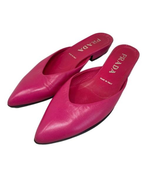 Prada Shocking Pink Pointed Toe Sandals