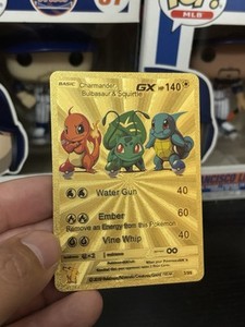 charmander bulbasaur and squirtle gold pokemon card Pokemon First Partners Jumbo Card Lot - Kanto - Bulbasaur Charmander  Squirtle