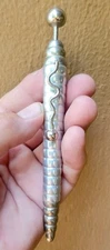 Jean-Pierre Lepine (France) Silver Zig Zag Ballpoint Pen: Vintage: Swirl Design