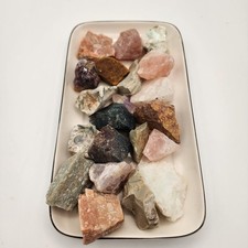 2 lb Mixed Rough Stones from India   Agate, Jasper, Quartz  More Tumbling Size