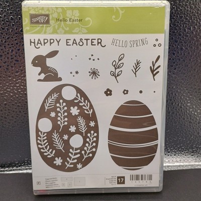 Stampin' Up! HELLO EASTER spring Egg bunny floral nature Holiday clear Stamp NEW