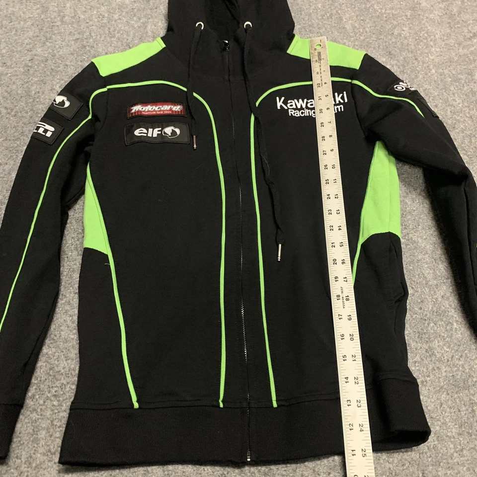 KAWASAKI Sudadera con Capucha Cremallera Carrera Para Hombre Talla Pequeña? Cremallera completa Foto 2 de 4