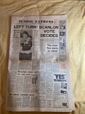 First Woman to Climb Everest Sunday Express 18. Mai 1975 TEIL Original Zeitung