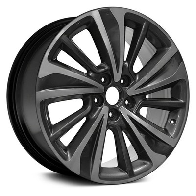For Acura MDX 17 10 Spiral-Spoke Black 20x8 Alloy Factory Wheel Remanufactured