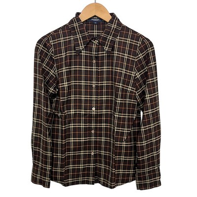 Burberry LONDON - Dark Brown Beige Orange Women's Blouse