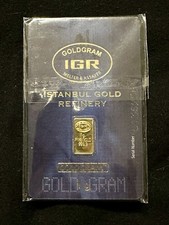 IGR 1 Gram 999.9 Gold Bar Istanbul Gold Refinery In Assay. Serial Numbered