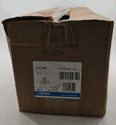 Centaur - WI POST4HSQ3-1/2EG - 3-1/2'' eg Post Base - Single Channel - Box of 10