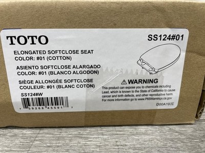 TOTO SS124#01 SoftClose Elongated Toilet Seat - Cotton