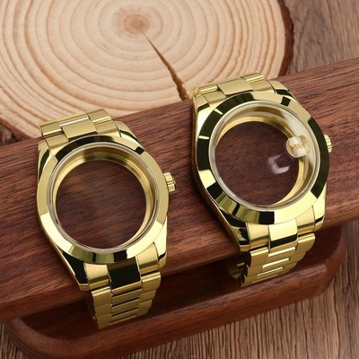 36mm/40mm Modify rolex mod Gold Watch Case Strap Sapphire crystal For Seiko NH35