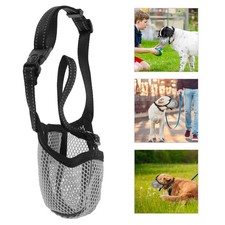 Anti Biting Dog Muzzle Breathable Mesh Muzzles Grooming Mask Adjustable