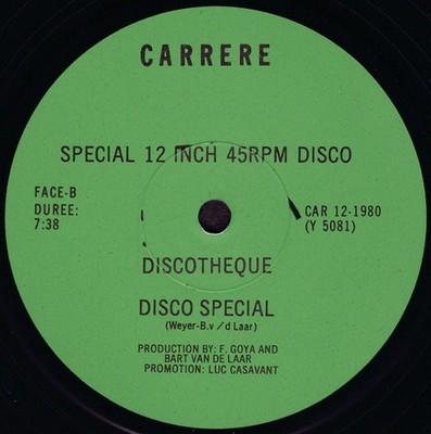 DISCOTHEQUE Disco Special 12'' DJ Harvey Cosmic Disco 1979 Carrere Canada NM HEAR