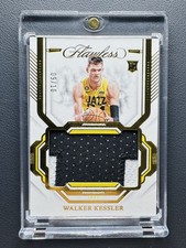 2022-23 Panini Flawless Walker Kessler RC Rookie Jumbo Game-Worn GOLD Patch /10