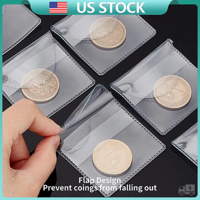 #ad #ad 2x2Inch 100PCS Clear Single Pocket Plastic Coin Sleeves Coin Pouches Coin amp;Jewel $7.91