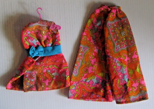 Vintage Mattel Barbie Doll Mood Matchers Outfit Pink Orange Blue #1792 Pants Top