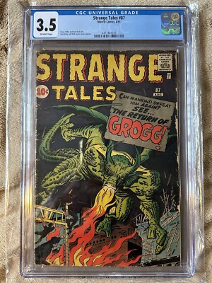 STRANGE TALES #87 CGC 3.5 OFF-WHITE PAGE PRE-HERO MARVEL COMICS 8/1961 KIRBY ART