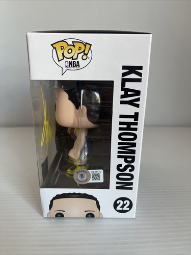 Klay Thompson Signed Autographed Golden State Warriors Funko Pop NBA Beckett 12 - Picture 3 of 7