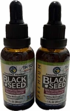 Amazing Herbs Premium Black Seed Oil 1oz 2-PACK