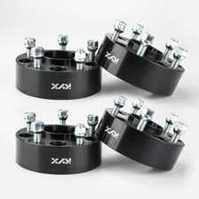 4Pcs 2" Thick 5x5 Hubcentric Black Wheel Spacers 1/2" x20 For Jeep Wrangler JK