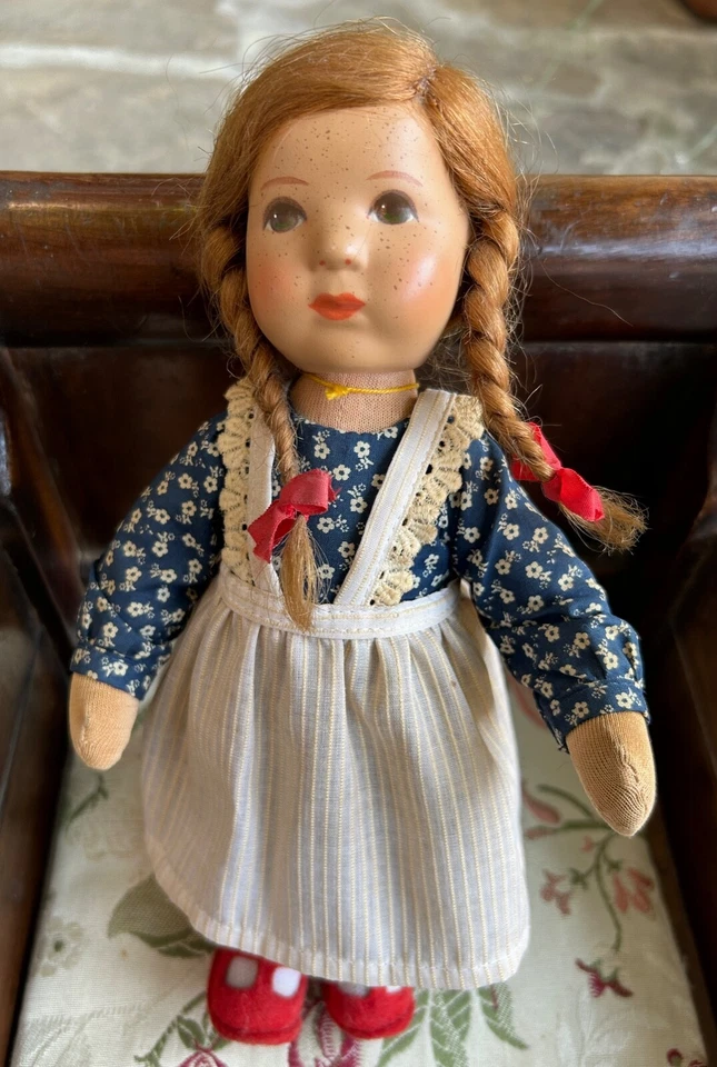 Käthe Kruse Puppe Original Modell Hanne Kruse Germany anni '70 Bambola Vintage - Immagine 2 di 4