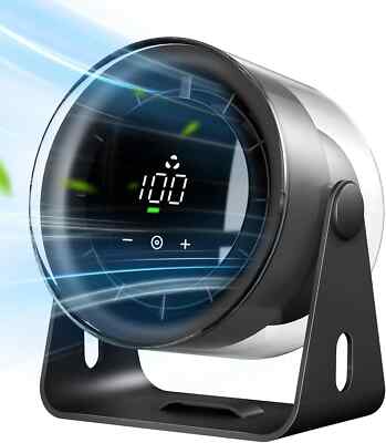 EasyAcc Small Turbo Desk Fan 6000mAh, Max 24 Hours Work Time, 16 ft Powerful Air