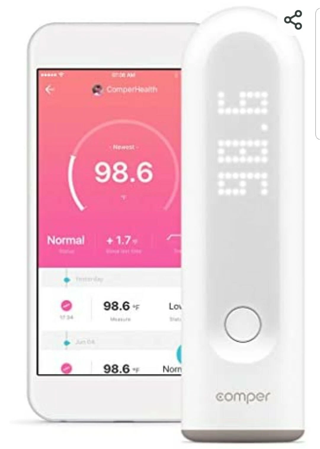 IR Infrared Digital Forehead Thermometer Non-Contact Adult/Baby Body Thermometer